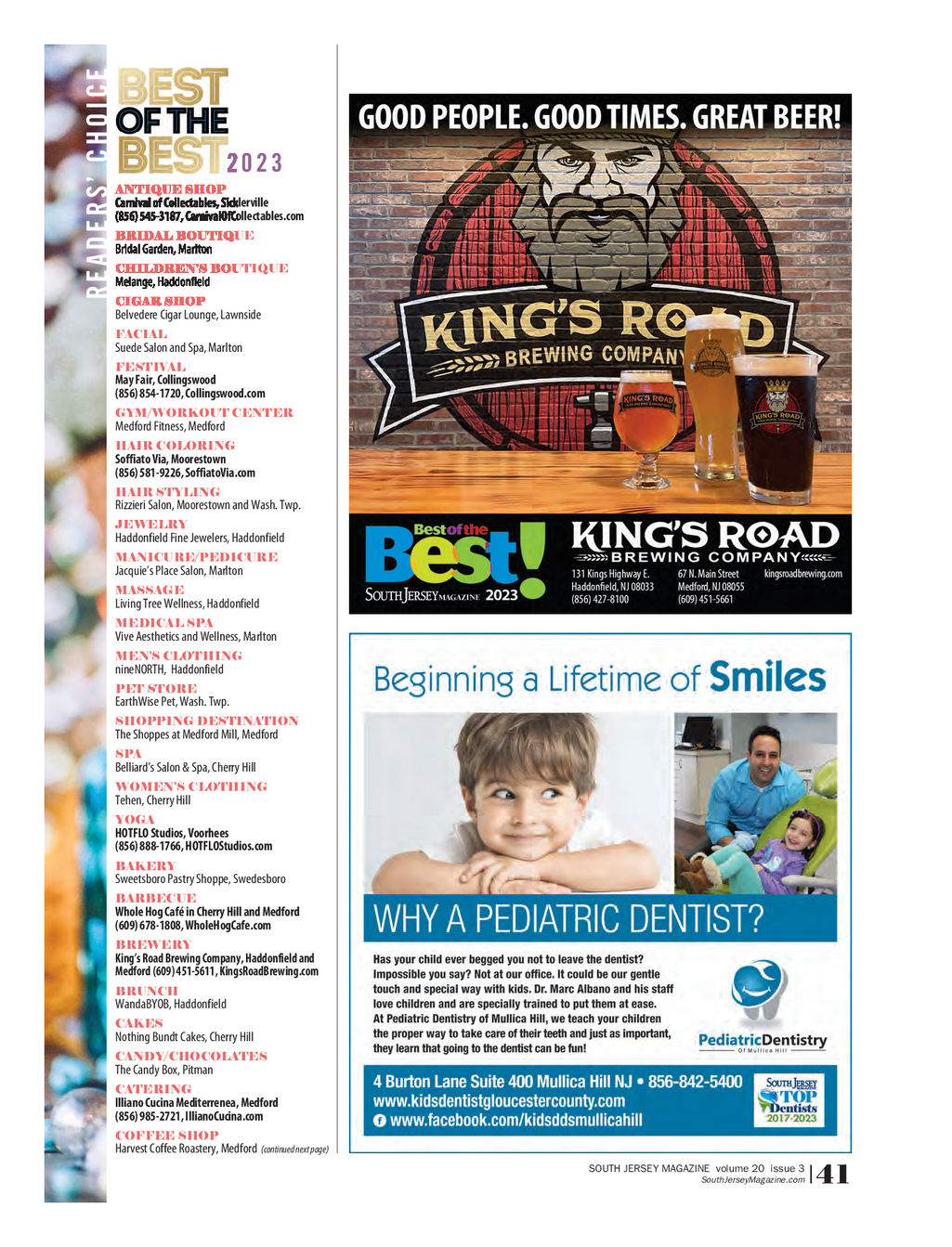 South Jersey Magazine Cherry Hill / Haddonfield / Voorhees Issue 3